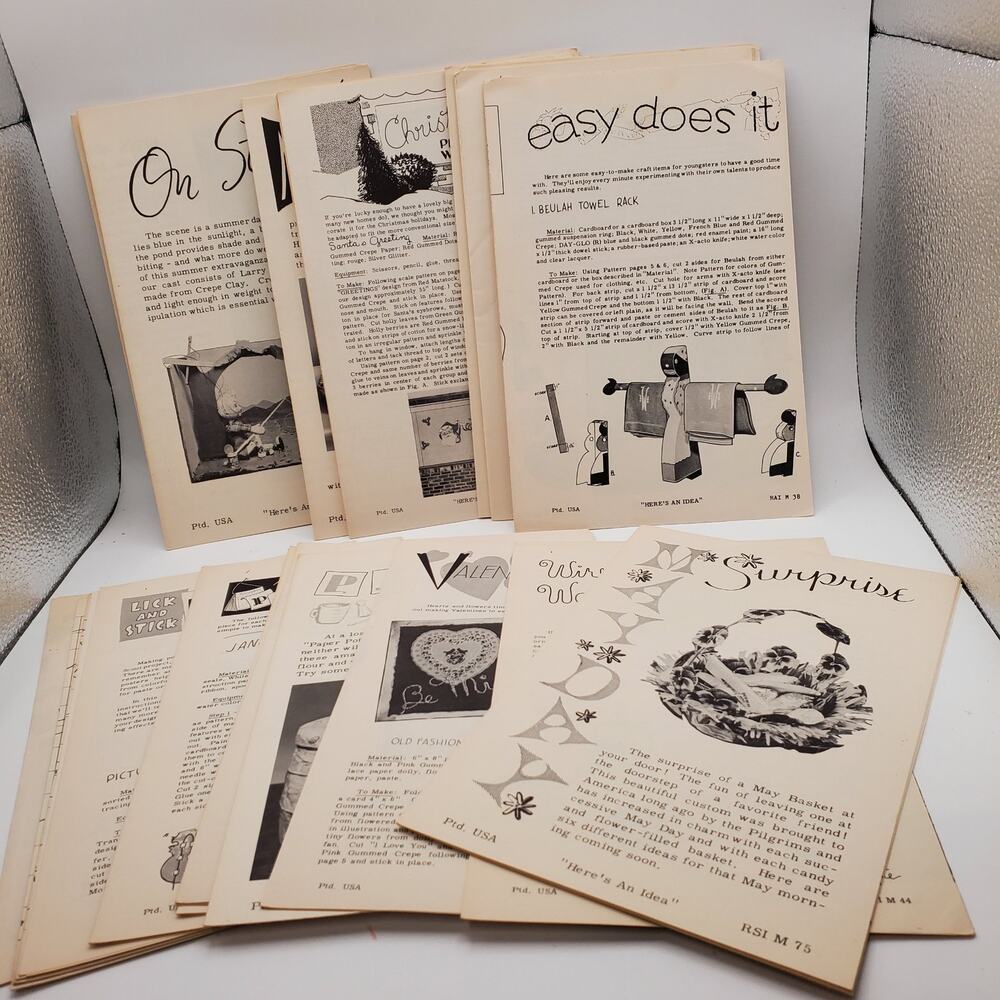 35 Vintage Dennison Paper Craft‎ Patterns Mint Condition 1940s-50s
